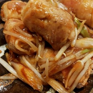 厚揚げの豚肉巻き～甘辛ダレで